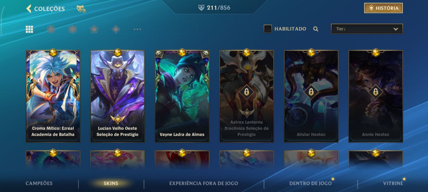Conta Main ADC Full Champs, 220 skins/ EX Monarca|Lenda