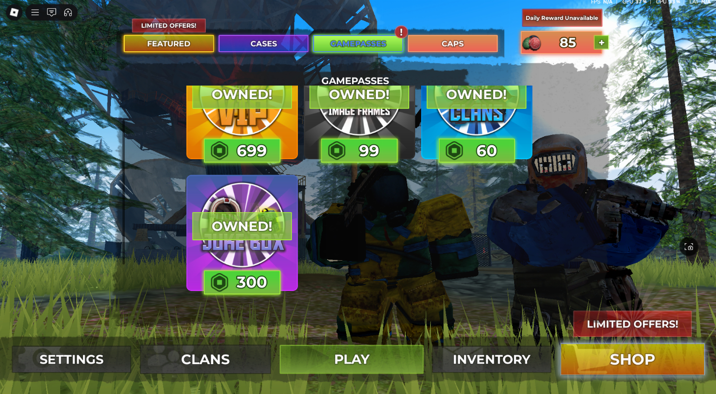 CONTA RARA FALLEN SURVIVAL + GAMEPASSES + BUNDLES EXCLUSIVAS!