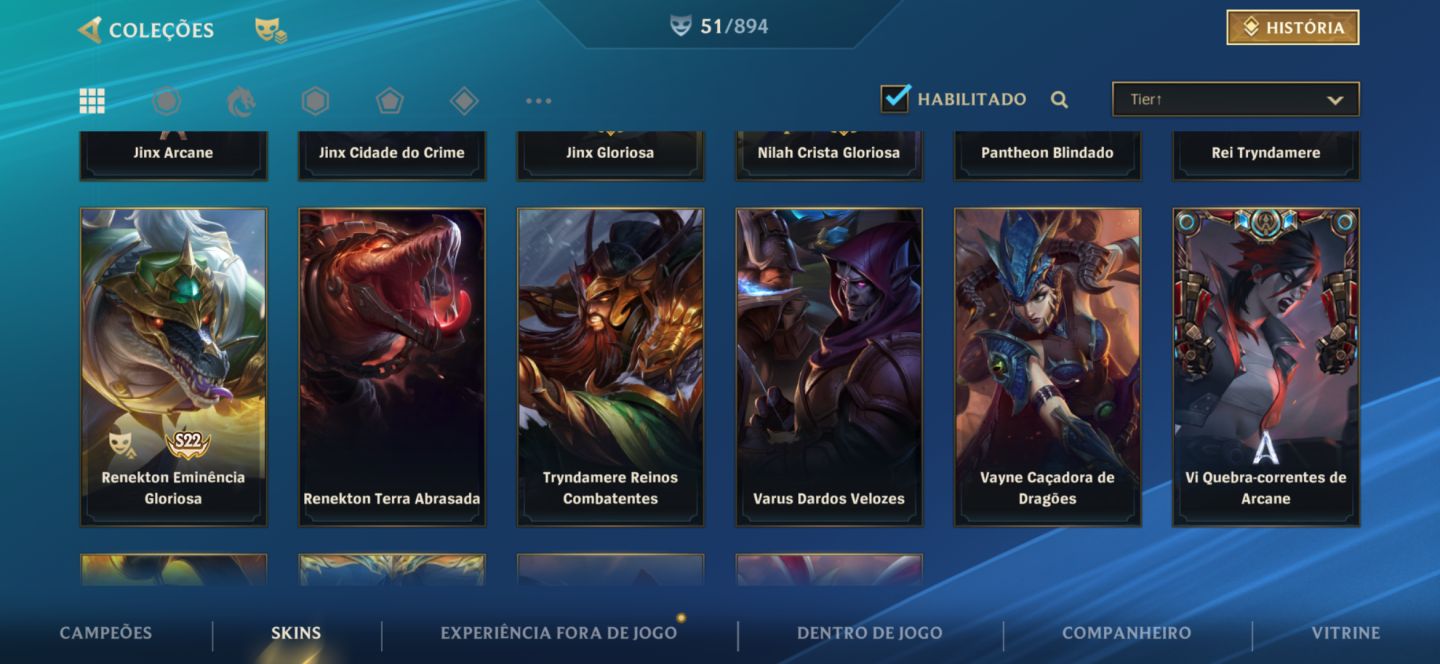 Conta Wild Rift || 51 skins (2 lendárias) || 87 campeões