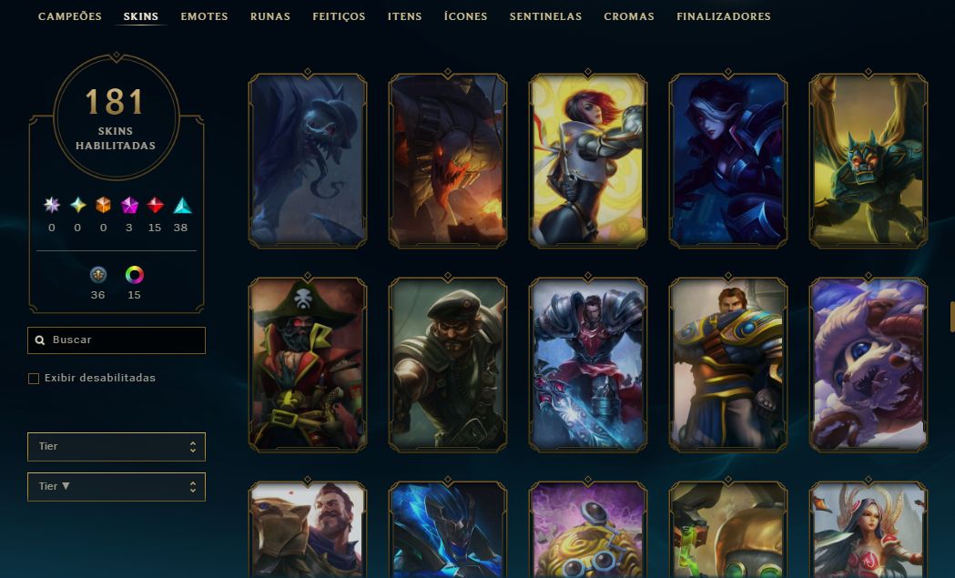CONTA LOL | 181 SKINS | SEASON 2013
