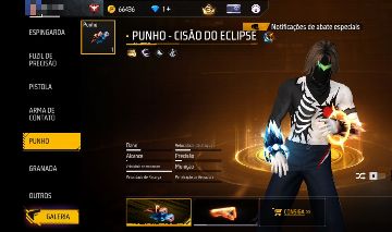 Conta Free fire com punho, gemada e barata
