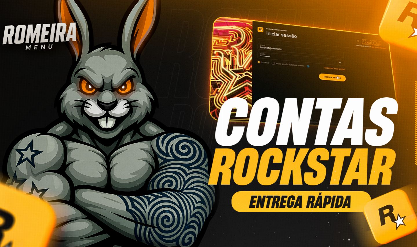 CONTA ROCKSTAR LICENSIADA 1,80 [+BRINDE]