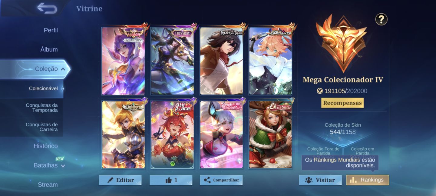 Conta mobile legends assassino