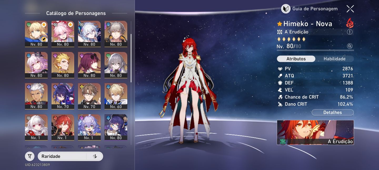 Conta com Evernight e Saber E1R1, Yao Guang e outros