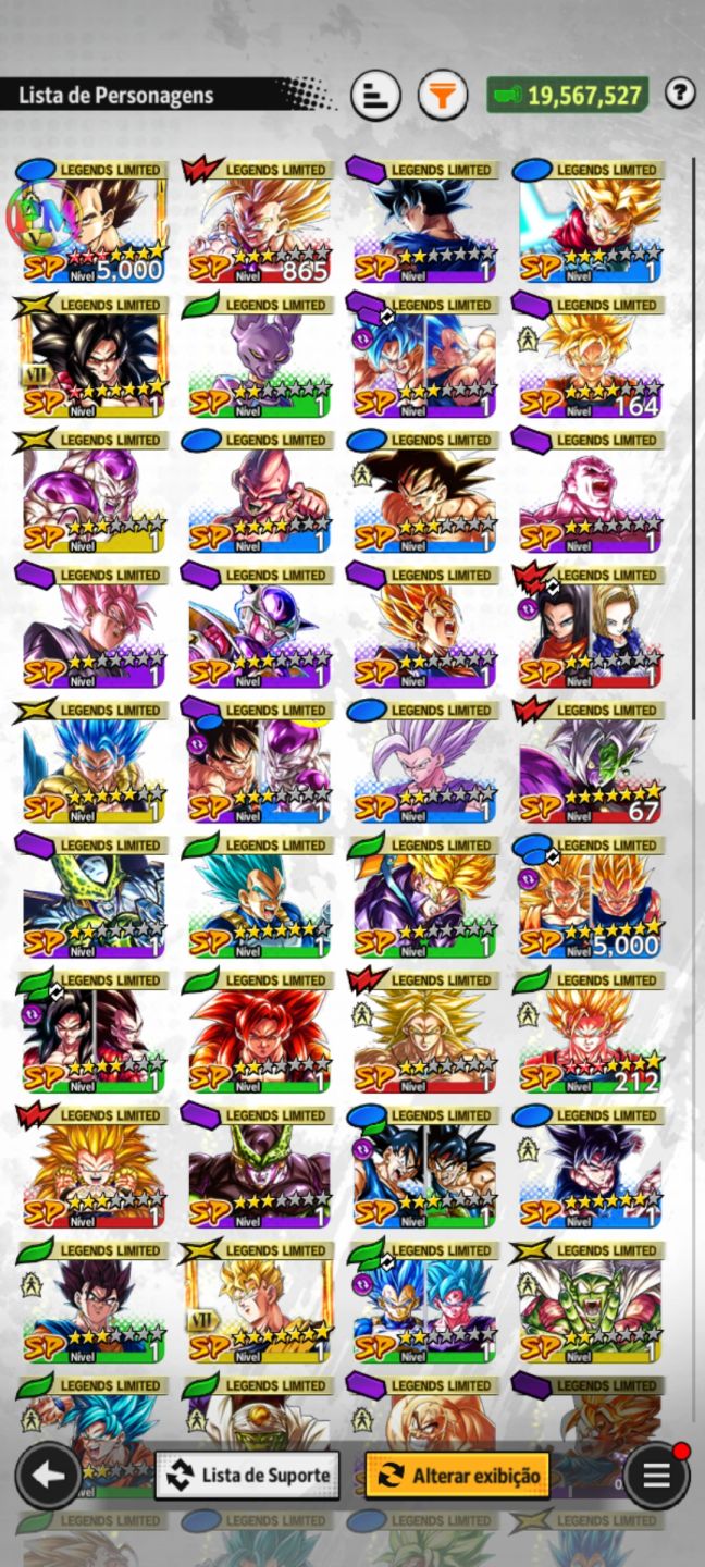 Conta com ULTRA goku e vegeta 14 estrelas e com vegitto