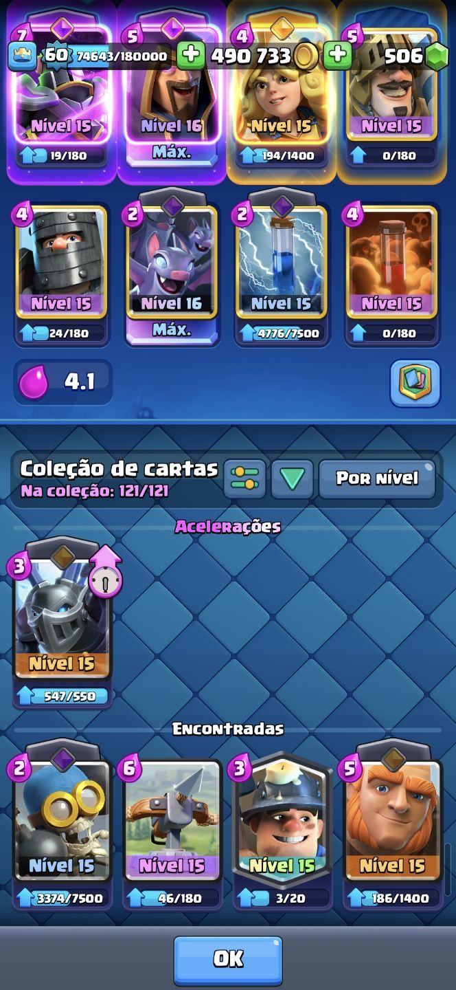 Conta Brawl Stars semi full 2018