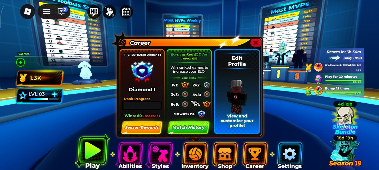 CONTA DE VOLLEYBALL LEGENDS COM ENCHO OG M4, RONIN M5, KIJO OG E MUITO MAIS!!!