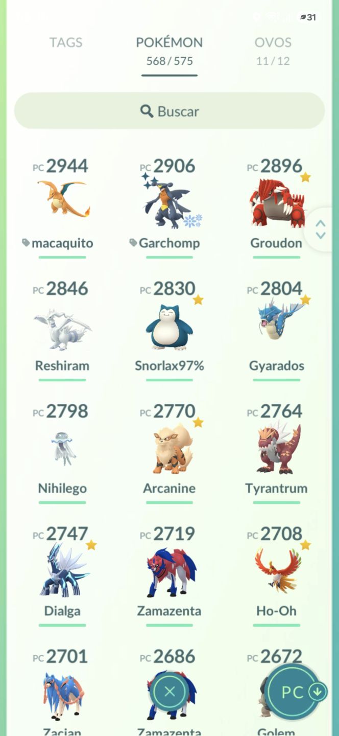 CONTA POKÉMON GO COLEÇÃO RARA E COMPLETA! INFORMAÇÕES DA CONTA Níve