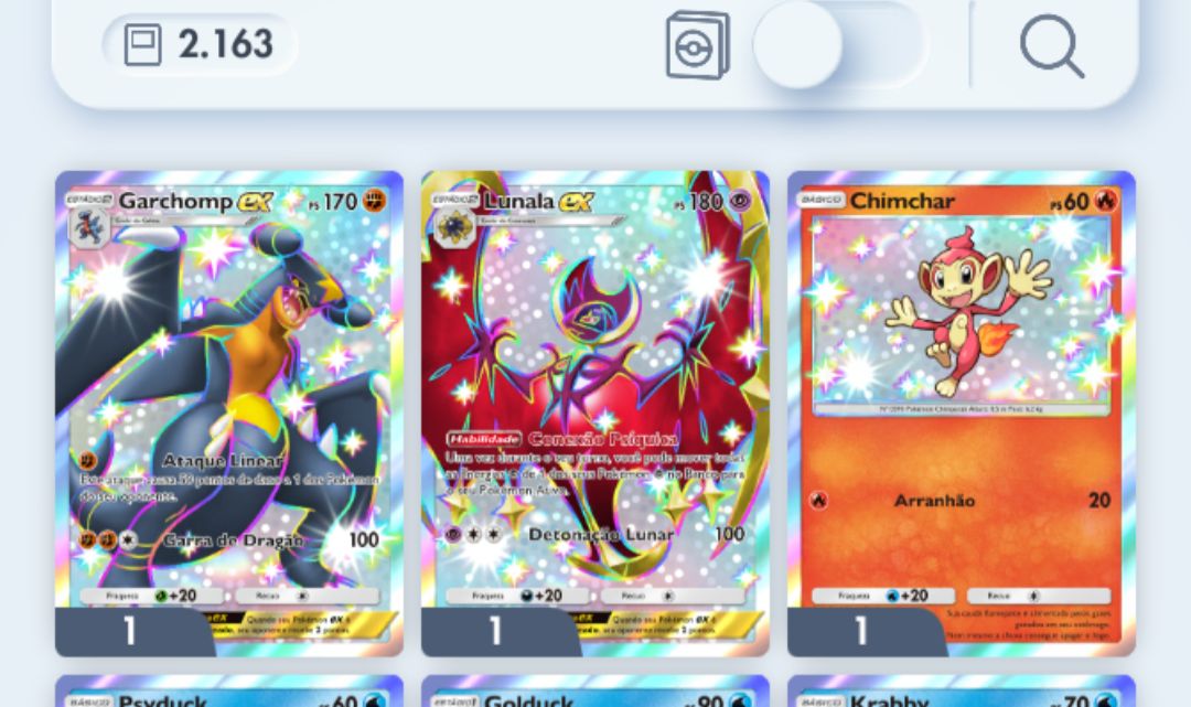 Conta Pokémon TCG - NV 37 com mais de 2k cartas, muitos Shinys e Full Art!!!