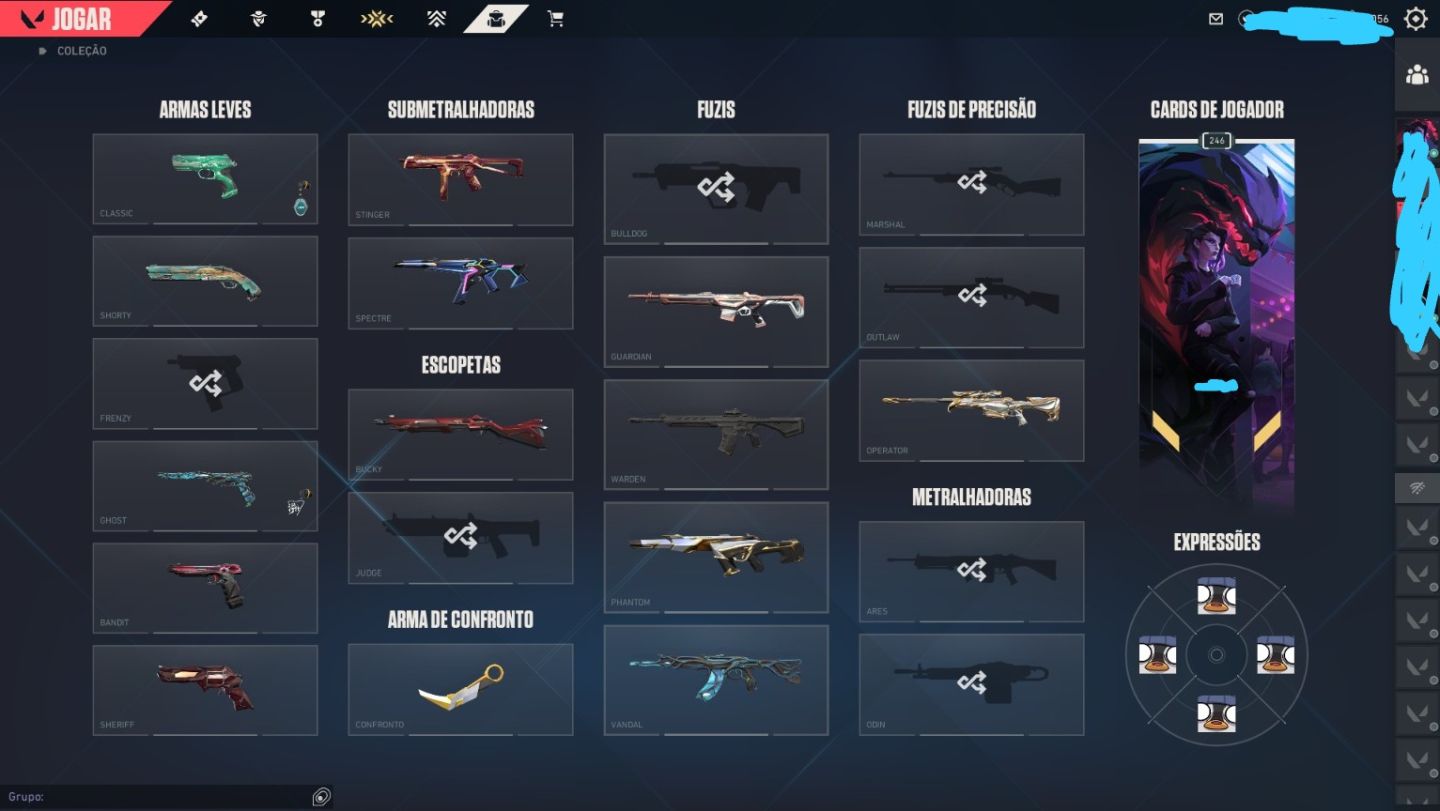 Conta Valotant com Skins Exclusivas CHAMPIONS, VCT