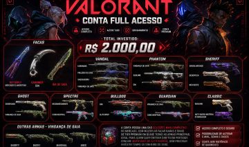 Conta Valorant Full Access - Butterfly, Karambit, Skins Premium