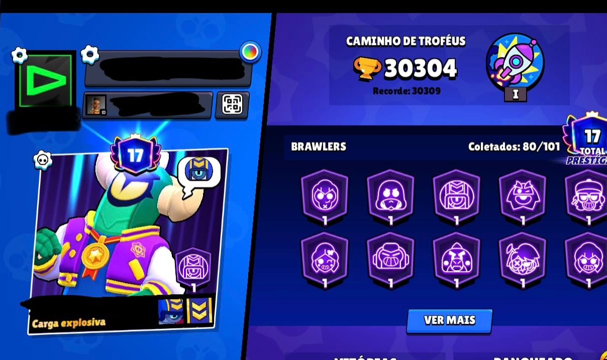 Conta de brawl e clash muito rara