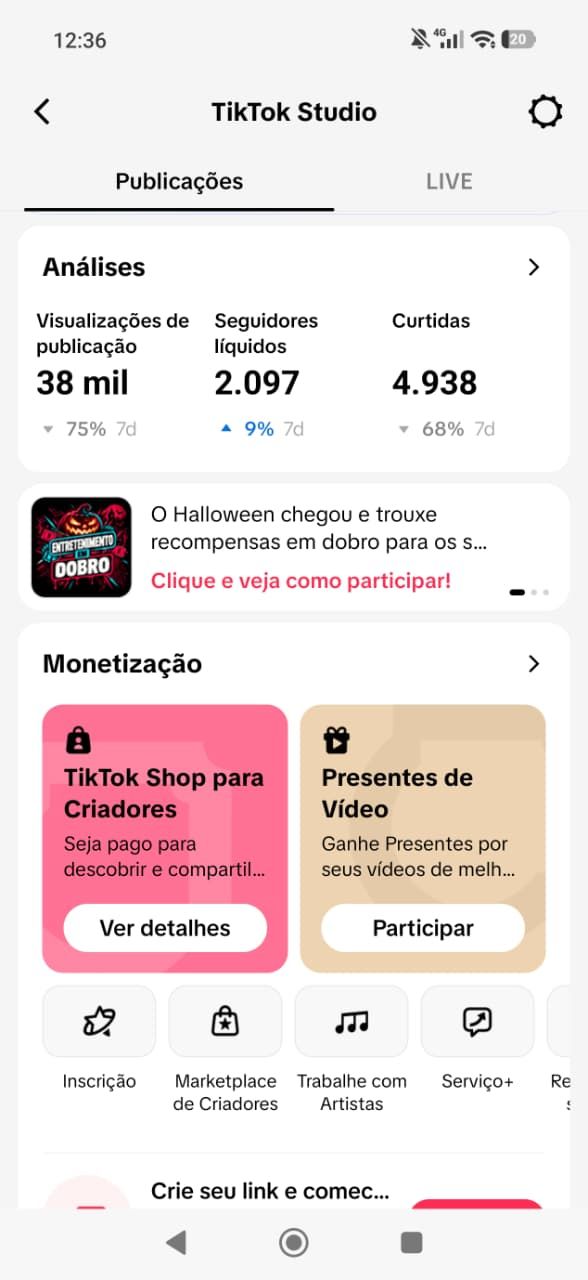 Conta TikTok 26k Seguidores Reais Brasileiros (Pronta para Voce Usar )