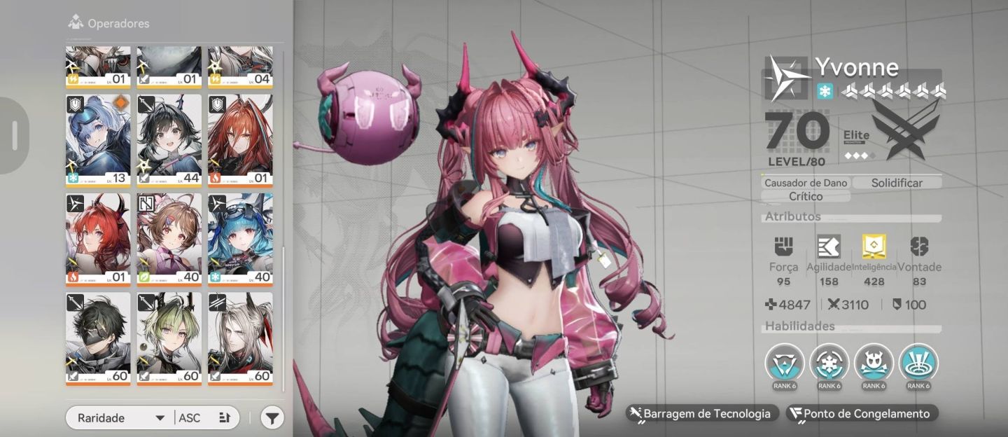 Conta com YVONNE + BIS, LAEVATAIN E GILBERTA Arknight Endfield
