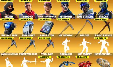 CONTA FORTNTE : STW OG 163 SKINS (IKONIK, SCENARIO, HOT MARAT, INTRODUCING,...)