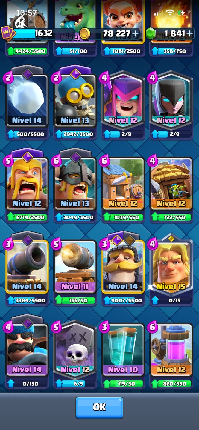 Conta Clash Royale