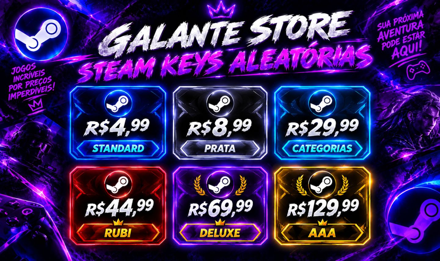STEAM KEYS ALEATÓRIAS | STANDARD PRATA RUBI DELUXE AAA