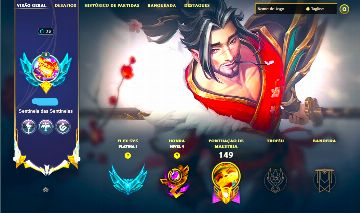SKIN NOVA DO YASUO LANÇAMENTO + [ PLATINA 1 QUASE ESMERALDA ] + [ TROCA NICK ]
