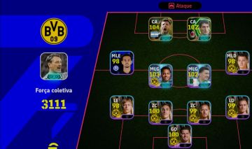 CONTA EFOOTBALL COM PACK DO BORUSSIA DORTMUND | AGUERO | MASSARO