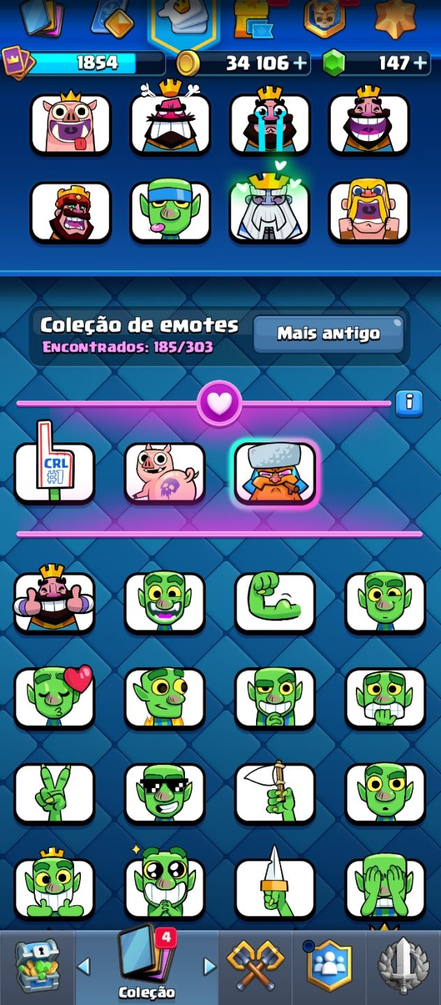 CONTA CLASH ROYALE NÍVEL 16 | 9 CARTAS LVL 16 | 13K TROFÉUS | ARENA 31 | 185 EMO