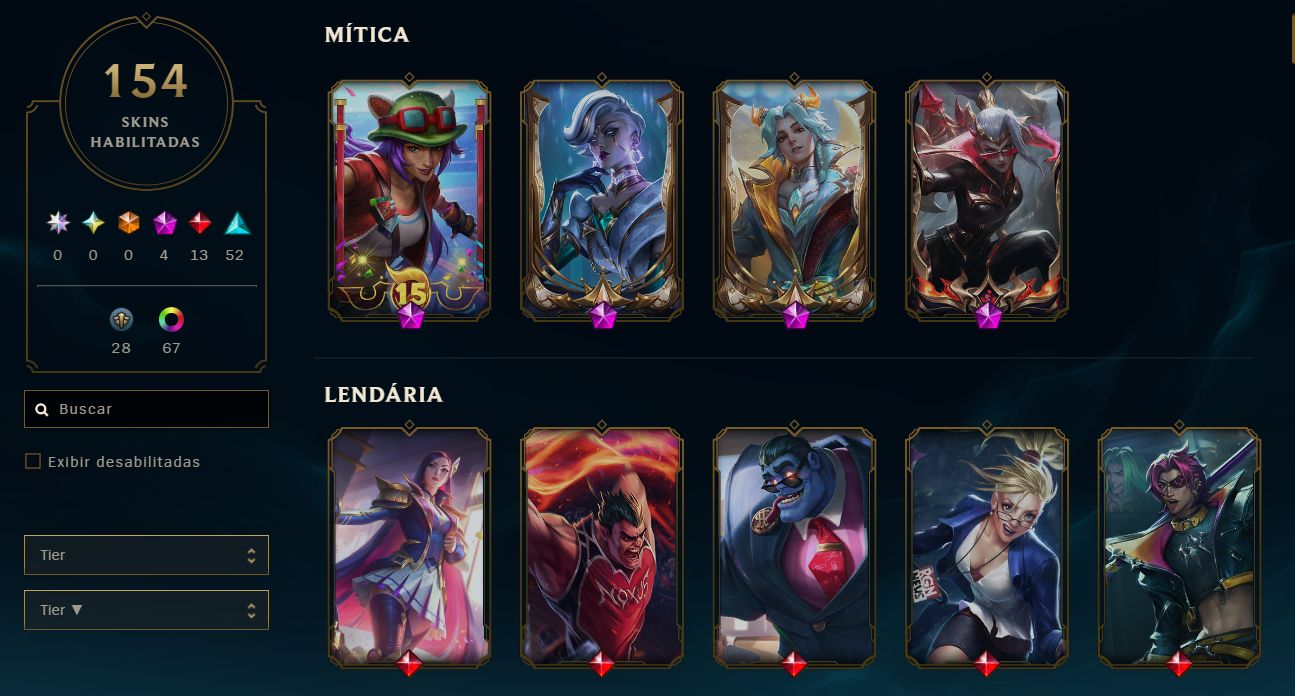 Conta League of Legends LoL e Wild Rift