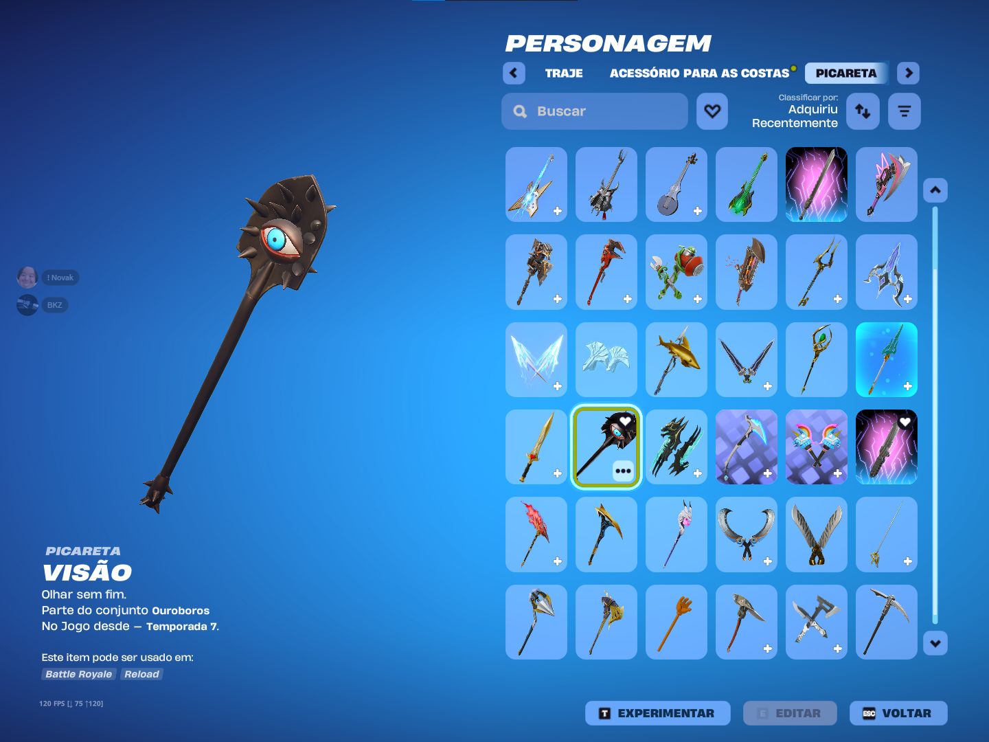 CONTA DE FORTNITE 29 SKINS / 30 GLIDERS / 42 PICARETAS