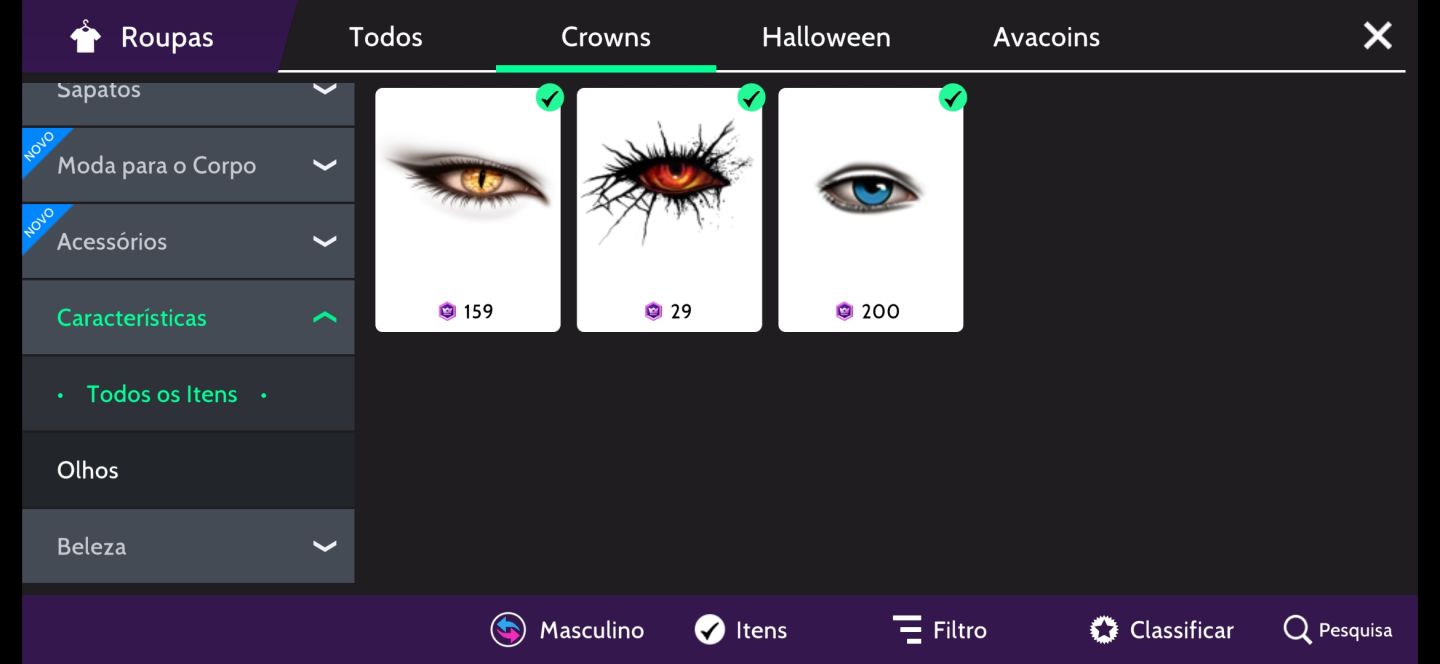 Conta de avakin life nivel alto com 1 milhão de avacoins e 400 mil diamantes
