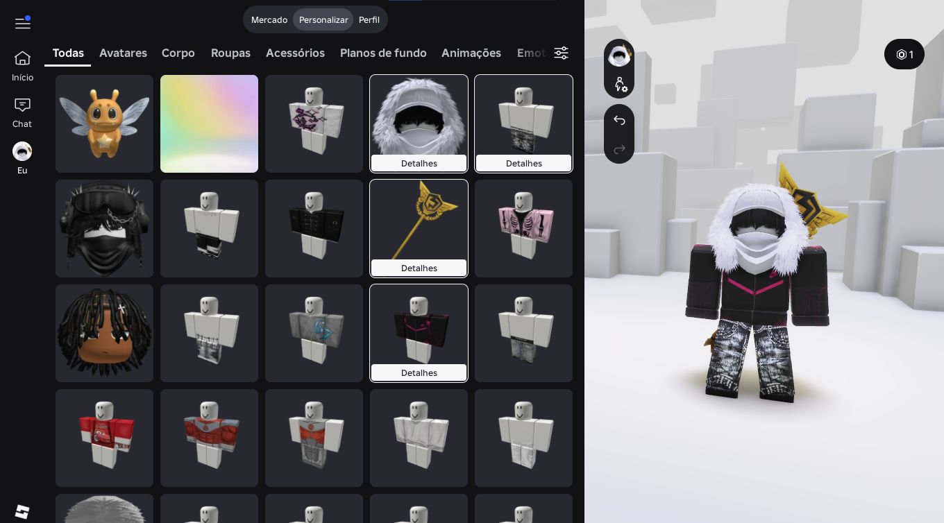 Conta de roblox, com skin, e upadas em varios jogos