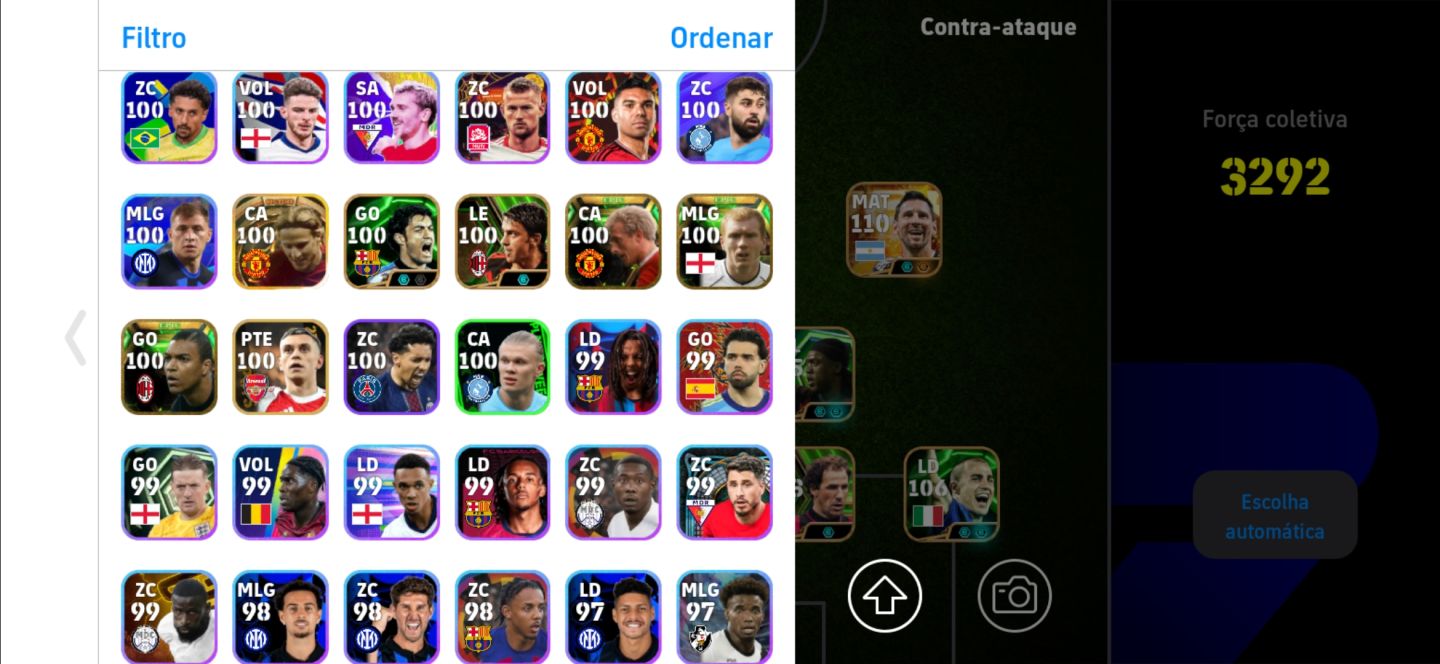CONTA TOP eFootball 3292 FORÇA | GULLIT 108 + MESSI 110 + BANCO RECHEADO!