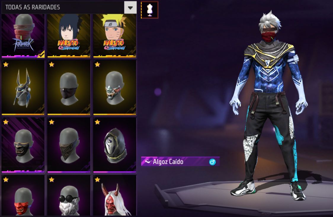 Conta free fire super gemada level 74 9700+ likes, ragnarok, punho, angelical