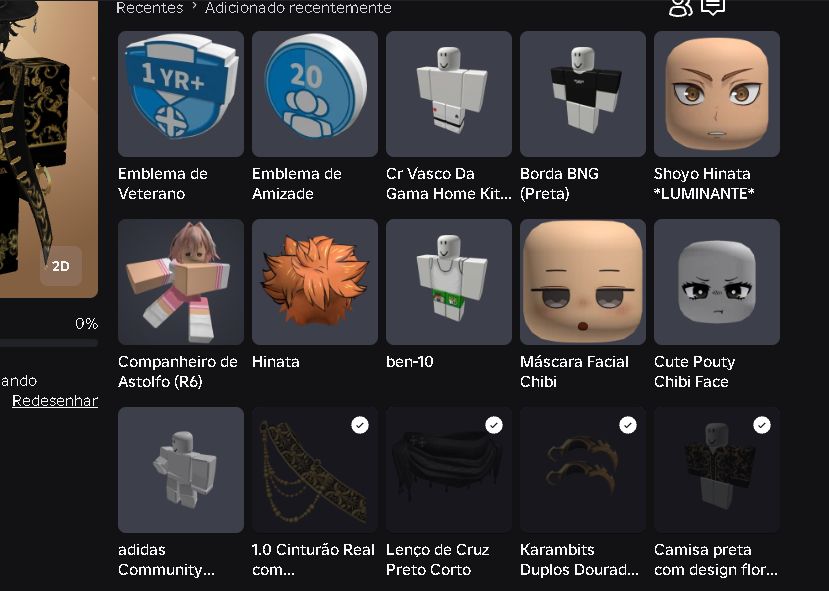 Conta com Skins no roblox!
