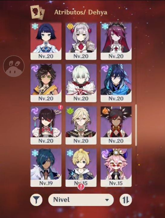 Conta Genshin AR53 com Mualani, Flins, Mavuika, e Voidyanitsa e Skin YaoYao