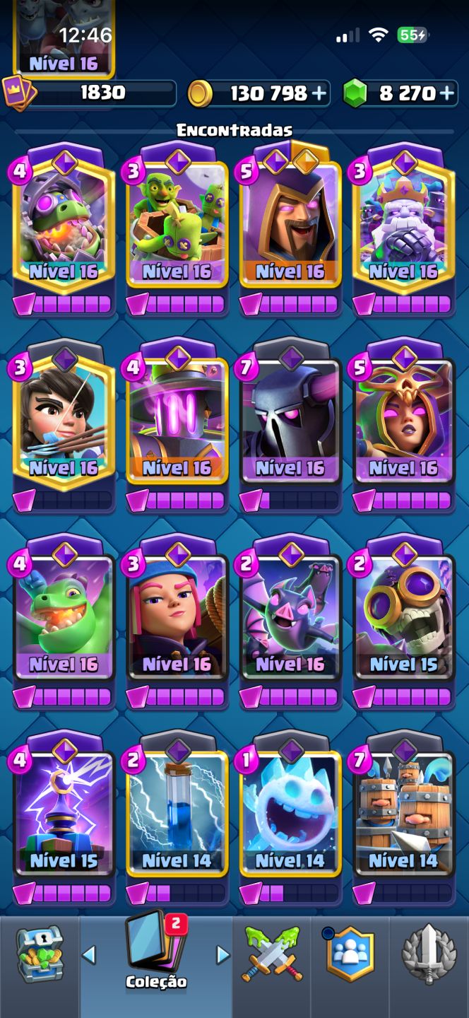 Conta com 25 level 16 e 8k de gemas
