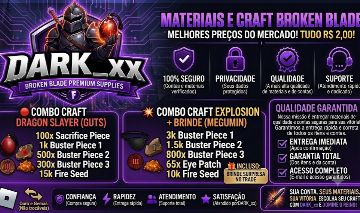 (QUEIMA DE ESTOQUE) ITENS BROKEN BLADE - BAUS/KEYS/MATERIAIS/RERROLS/ETC