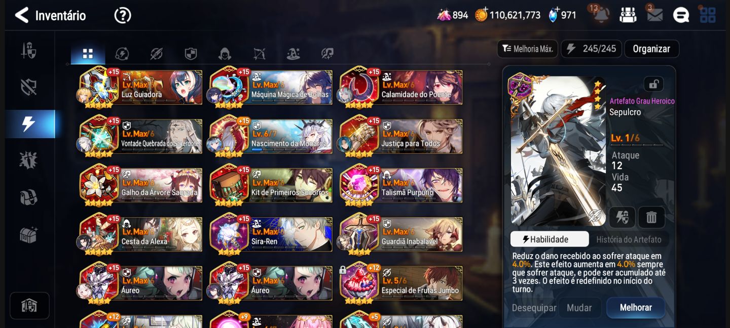 Conta de epic seven com muitos personagens e muitos MLs