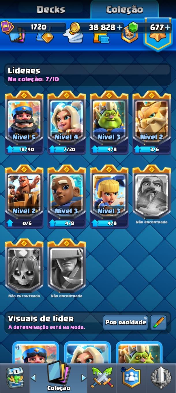 Conta de clash antiga e upada