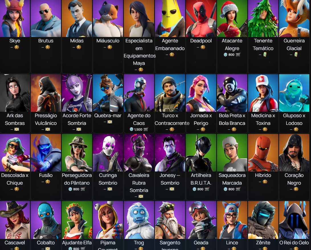 Conta de fortnite com mtas skins raras, tendo season 2 (preço negociavel)