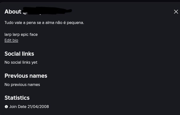 CONTA ANTIGA COM EPIC FACE 2008