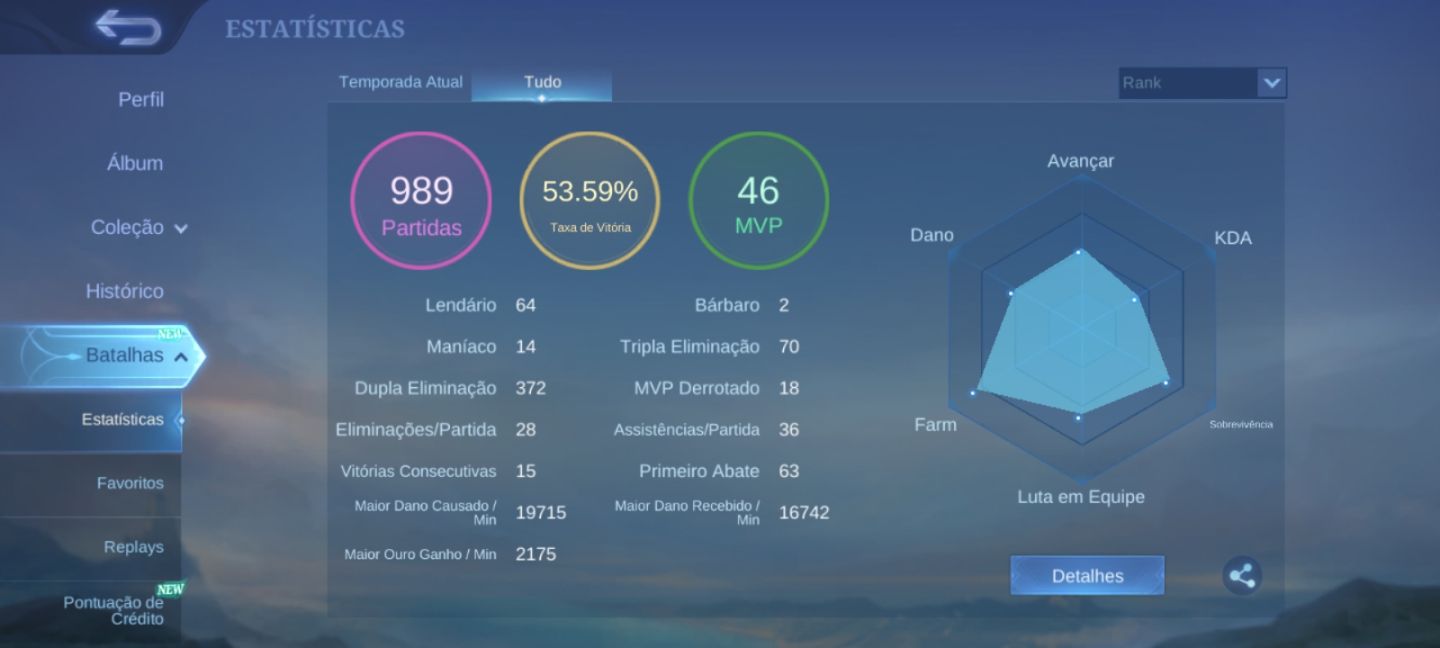 CONTA HONRA MÍTICA - MOBILE LEGENDS (+20K BP)