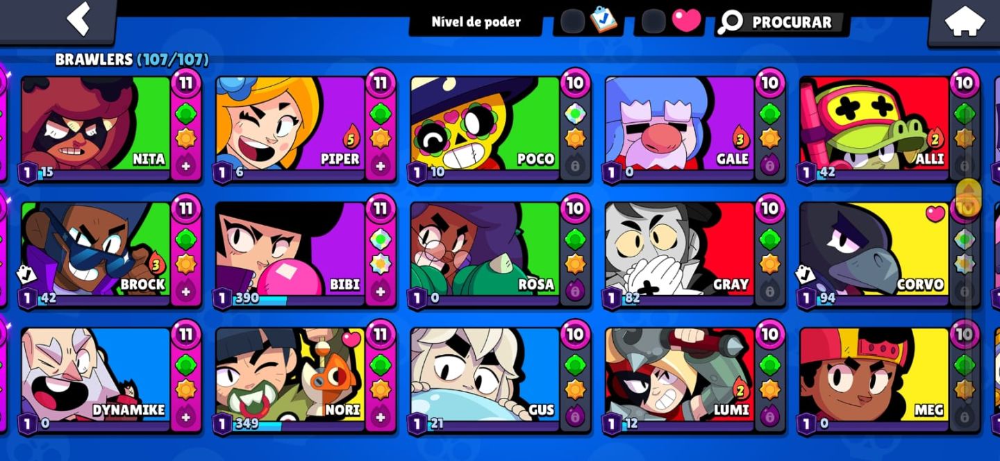 Brawl 89k de troféus com muitas skins raras e upadas!!