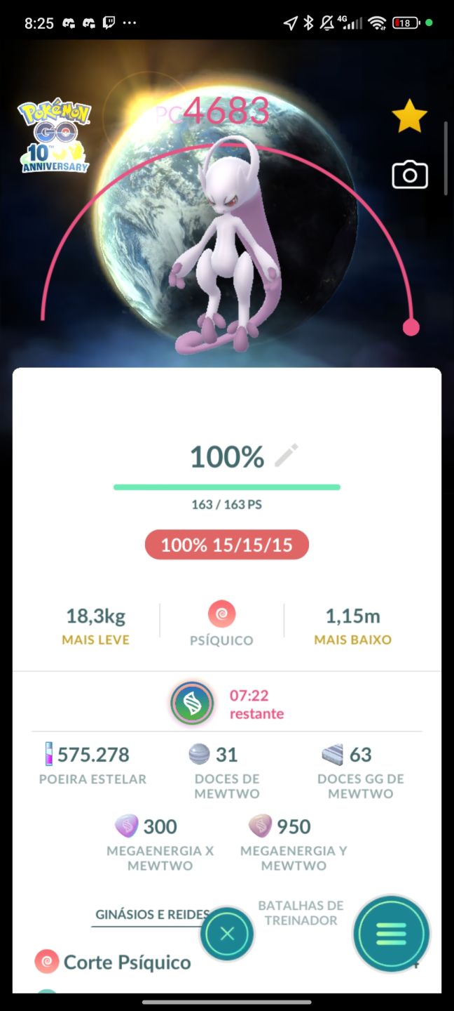 CONTA POKÉMON GO NÍVEL 47 MEWTWO 100%