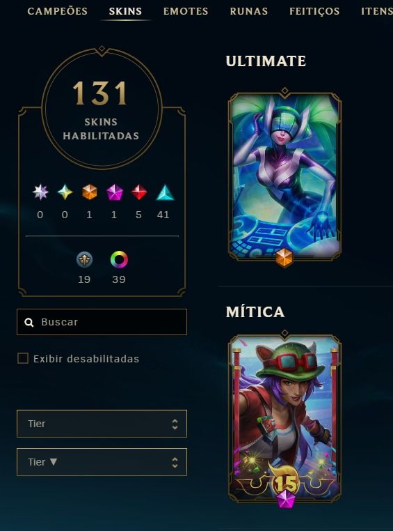 Conta Lol 131 Skins Full Acesso