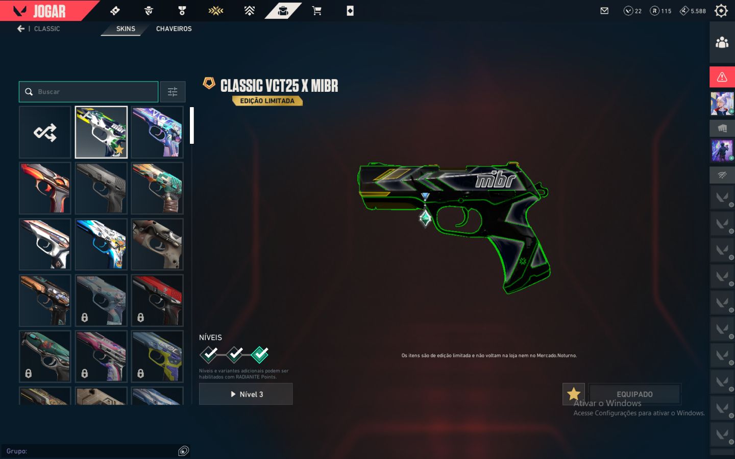 Conta valorant com skin champions 24