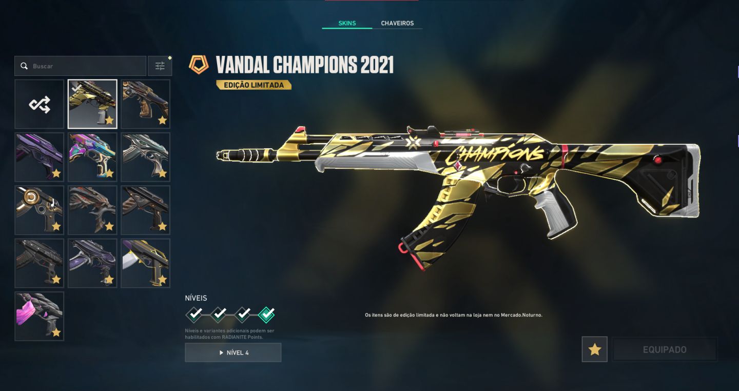 Conta de Valorant com Champions 2021 e 15 Facas