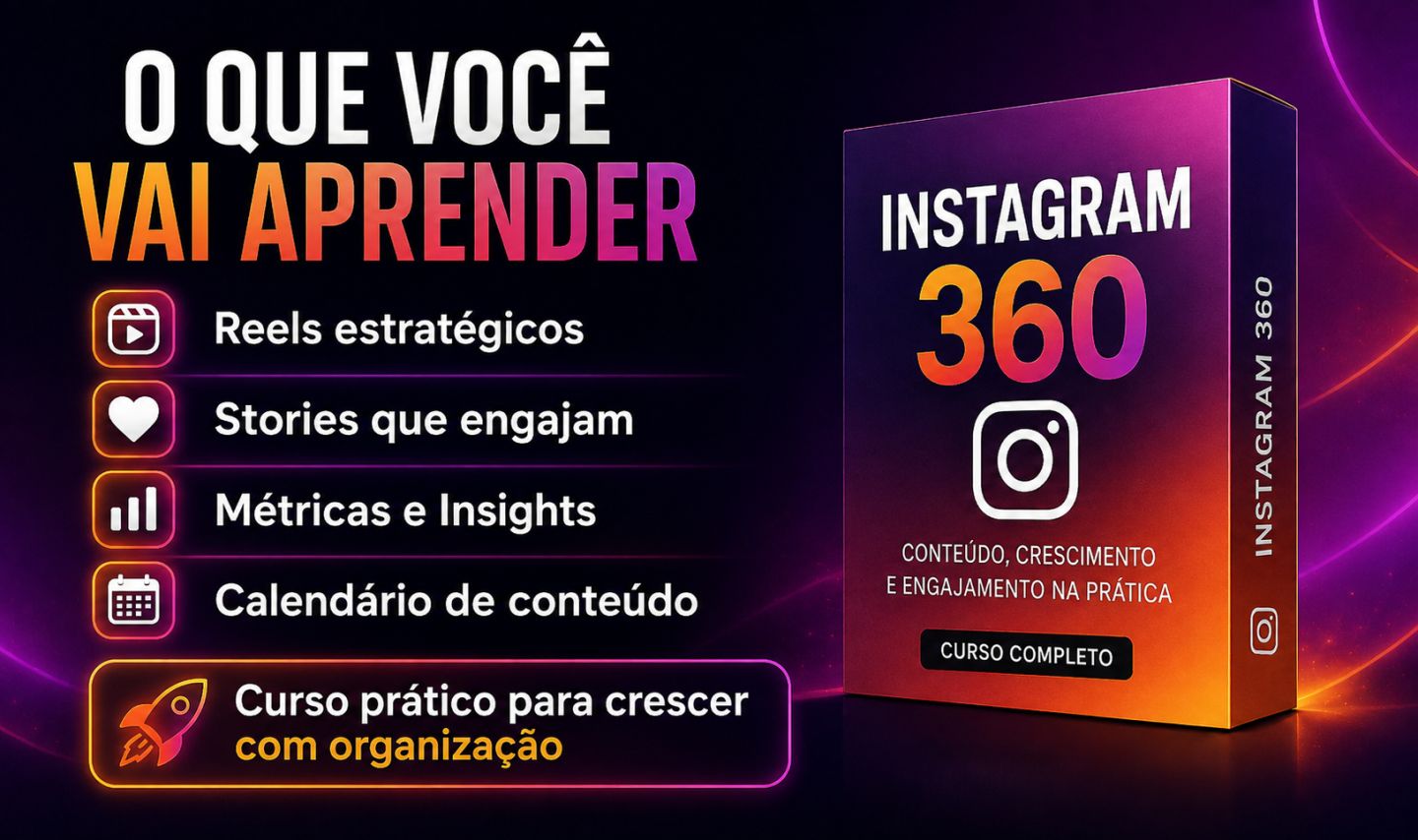 Instagram 360 | Curso Completo + 7 Bônus | PDF + Planilha