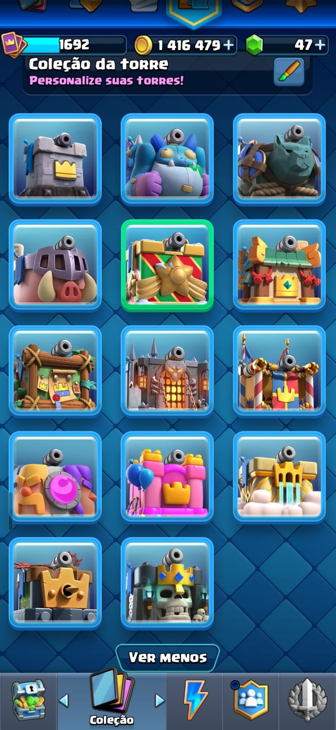 CONTA CLASH ROYALE 1 MILHÃO DE OURO - 10 ANOS - 10K TROFÉUS