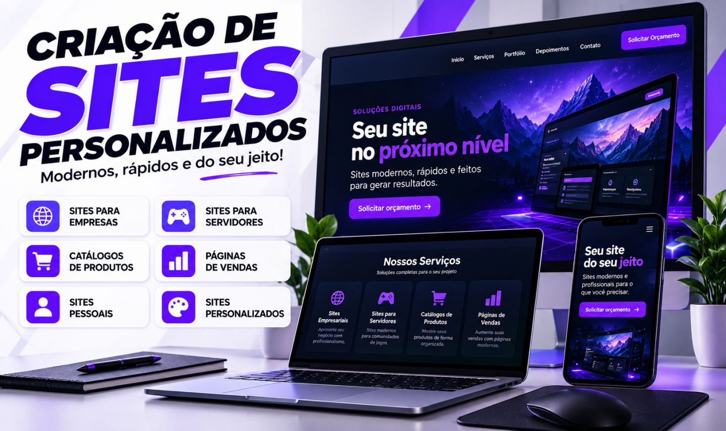 Criação de Sites Personalizados | Sites Profissionais e Responsivos