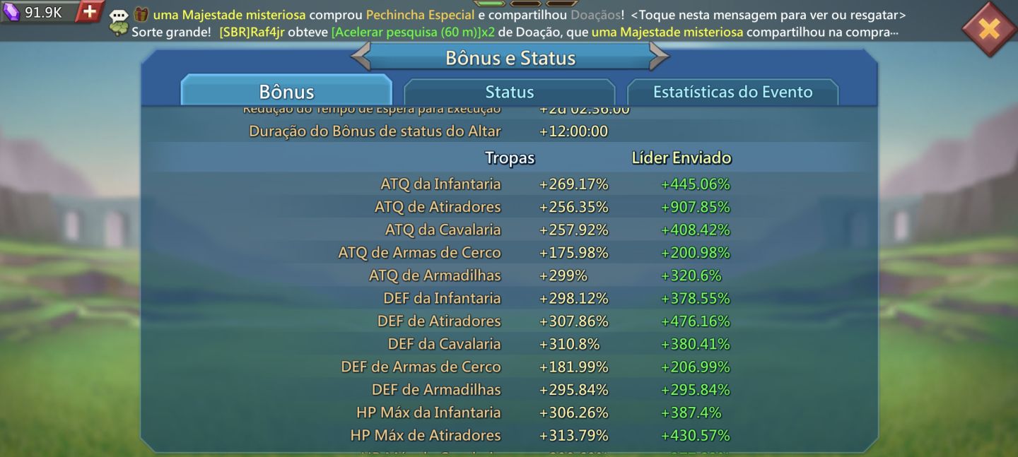 Conta lords mobile 1.500b de poder