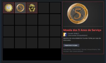 CONTA ANTIGA CS2 PRIME COM 3 MEDALHA + PREMIER DISPONÍVEL + BRINDE - 100% SEGURO