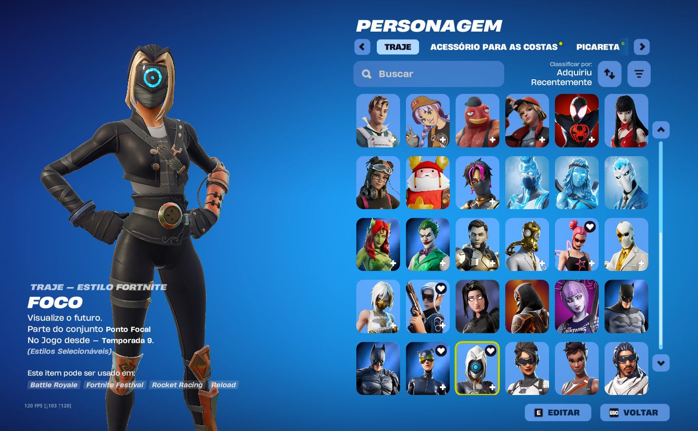 FORTNITE 54 SKINS | BATMAN + DC | MUITAS SKINS COMPRADAS